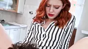 Russian teacher fucks Italian students after class - doggystyle on table