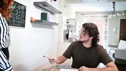 Russian teacher fucks Italian students after class - doggystyle on table
