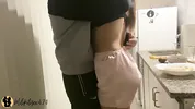 My roommate FUCKS ME HARD in the KITCHEN and cum inside me | CREAMPIE