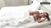 I shared a bed with my sister's friend. It was a rough fuck with a beautiful bitch.