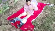 Old farmer fucks his beautiful busty stepdaughter in the field