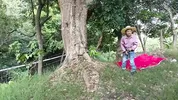 Old farmer fucks his beautiful busty stepdaughter in the field
