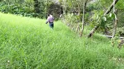 Old farmer fucks his beautiful busty stepdaughter in the field