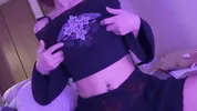 While thrusting her hips up and down, she flicked her nipples at high speed and said, "Ooooooo