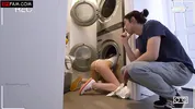 Clumsy Stepsis Needs Stepbro To Fuck Her Free From The Dryer - Julia James