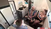 BangVan - Big Titted RV Driver Jennifer Mendez Meets a Real Lamberjack