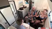 BangVan - Big Titted RV Driver Jennifer Mendez Meets a Real Lamberjack