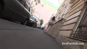 Slender cum eater picked up on the street and ass fucked at the guy's flat