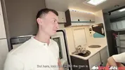 BangVan: Busty RV Driver Jennifer Mendez Picks Up HitchHiking Musician Michael Fly for a Ride