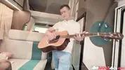 BangVan: Busty RV Driver Jennifer Mendez Picks Up HitchHiking Musician Michael Fly for a Ride