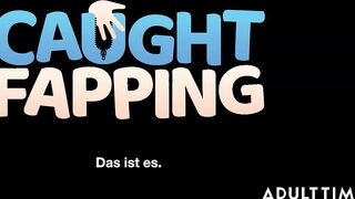 ADULT TIME - Pervy Stepdad SPANKS & FUCKS STEPDAUGHTER Aria Lee For Masturbating! GERMAN SUBTITLES