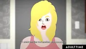 ADULT TIME - Pervy Stepdad SPANKS & FUCKS STEPDAUGHTER Aria Lee For Masturbating! GERMAN SUBTITLES