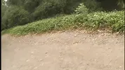 Eve Laurence Is Down On Her Knees Sucking Cock Outdoors, Big Boobs Swinging- Titopia