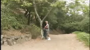 Eve Laurence Is Down On Her Knees Sucking Cock Outdoors, Big Boobs Swinging- Titopia