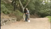 Eve Laurence Is Down On Her Knees Sucking Cock Outdoors, Big Boobs Swinging- Titopia