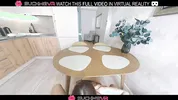 Skinny brunette Kwini Kim gets fucked hard in the kitchen,in VR.