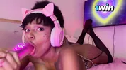 Naughty girl squirting and enjoying masturbation a lot