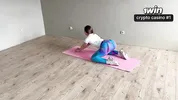 Fucking my best friends mom ! Hot Milf housewife in tight leggings with a big ass did stretching
