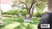 BTS - Petite Jesse Pony Gets Her Tits Out During A Photoshoot!