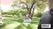 BTS - Petite Jesse Pony Gets Her Tits Out During A Photoshoot!