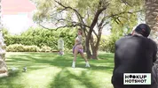 BTS - Petite Jesse Pony Gets Her Tits Out During A Photoshoot!