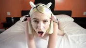 Cute Petite Blonde with tiny tits railed hard by Huge Thick Cock Extreme Belly Bulge Creampie