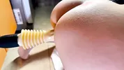 Busty Maid Gets Dirty with a Fuck Machine While Tidying Up