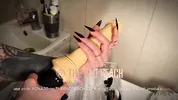 Busty Maid Gets Dirty with a Fuck Machine While Tidying Up