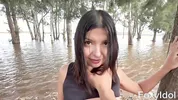 Beautiful Mexican woman gets fucked in the lake