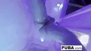 Sexy wrestler has some double toy action