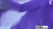 Sexy wrestler has some double toy action