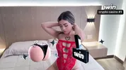 Beautiful Colombian teen in red lingerie gets fucked by a big cock!