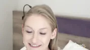 BENEFIT MONKEY: Tiffany Tatum eats my cock with her beautiful blue eyes