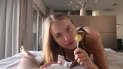 Pretty But Slutty Blonde Gets Desired Creampie in Tight Pussy