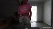 POV Stepmom caught me jerking off with her nudes