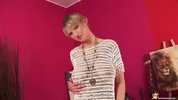 skinny teen with massive boobs home alone
