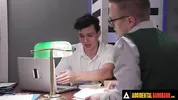 ACCIDENTAL GANGBANG - Naughty Girl Gets Gangbanged In A Library By Her Classmates SPANISH SUBTITLES
