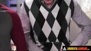 ACCIDENTAL GANGBANG - Naughty Girl Gets Gangbanged In A Library By Her Classmates SPANISH SUBTITLES