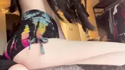 Teen Witch Humps Her Pillow Till She Cums In Her Booty Shorts