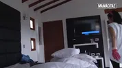 Big Ass Latina in Pink Gloves Gets Fucked Doggy in the Shower She Just Cleaned