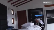 Big Ass Latina in Pink Gloves Gets Fucked Doggy in the Shower She Just Cleaned