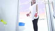 Big Ass Latina in Pink Gloves Gets Fucked Doggy in the Shower She Just Cleaned