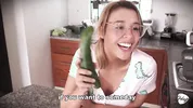 The maid fucks the vegetables. She cums in the kitchen.