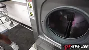 Ebony Goddess Destiny Mira's Steamy Laundromat Hookup wt MASSIVE Tool