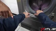 Ebony Goddess Destiny Mira's Steamy Laundromat Hookup wt MASSIVE Tool