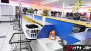 Ebony Goddess Destiny Mira's Steamy Laundromat Hookup wt MASSIVE Tool