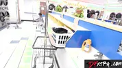 Ebony Goddess Destiny Mira's Steamy Laundromat Hookup wt MASSIVE Tool