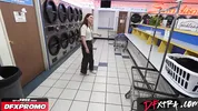 Ebony Goddess Destiny Mira's Steamy Laundromat Hookup wt MASSIVE Tool
