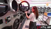Ebony Goddess Destiny Mira's Steamy Laundromat Hookup wt MASSIVE Tool