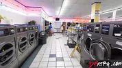 Ebony Goddess Destiny Mira's Steamy Laundromat Hookup wt MASSIVE Tool